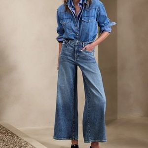 Banana Republic High Rise Wide Leg Jean